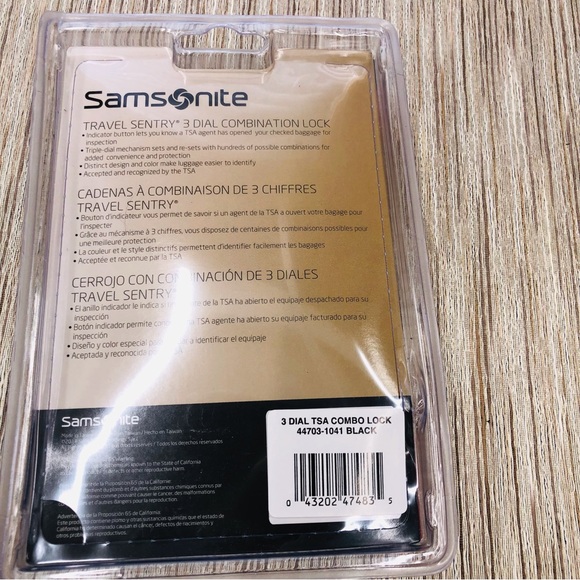 NIB Samsonite Travel Combination Lock - Picture 4 of 16
